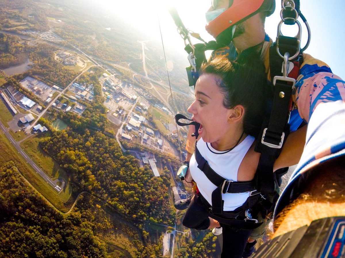 Experience the gateway to the west by tandem skydiving at Skydive St Louis near Chicago